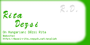 rita dezsi business card